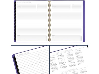 2025 AT-A-GLANCE Contemporary 9" x 11" Monthly Planner, Faux Leather Cover, Purple (70-250X-14-25)