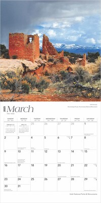 2025 BrownTrout Utah National Parks & Monuments 12" x 12" Monthly Square Wall Calendar (9781975476069)