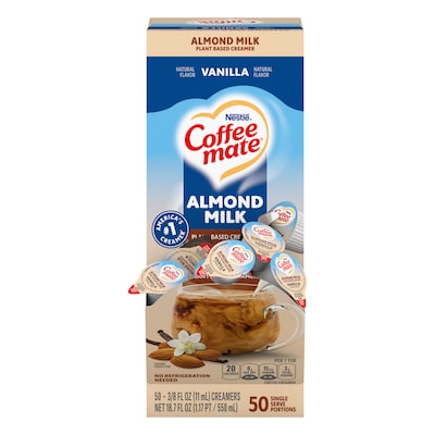 Coffee mate Almond Milk Liquid Creamer Singles, Plant-Based, 0.38 oz., 50/Box (12461537)