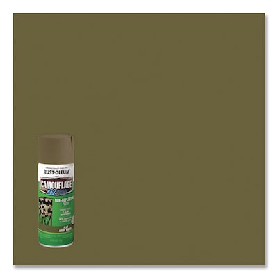 Rust-Oleum Camouflage Spray Paint, 12 oz. Aerosol Can, Flat Army Green, 6/Carton (RST279176CT)