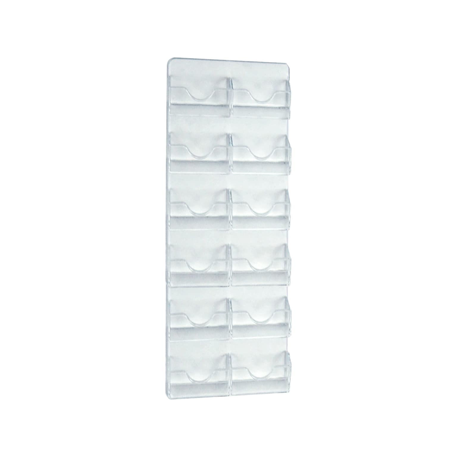 Azar Card Holder, 18x 8.25, vertical, Wall Mounted, Clear Acrylic, 2/Pack (252082)