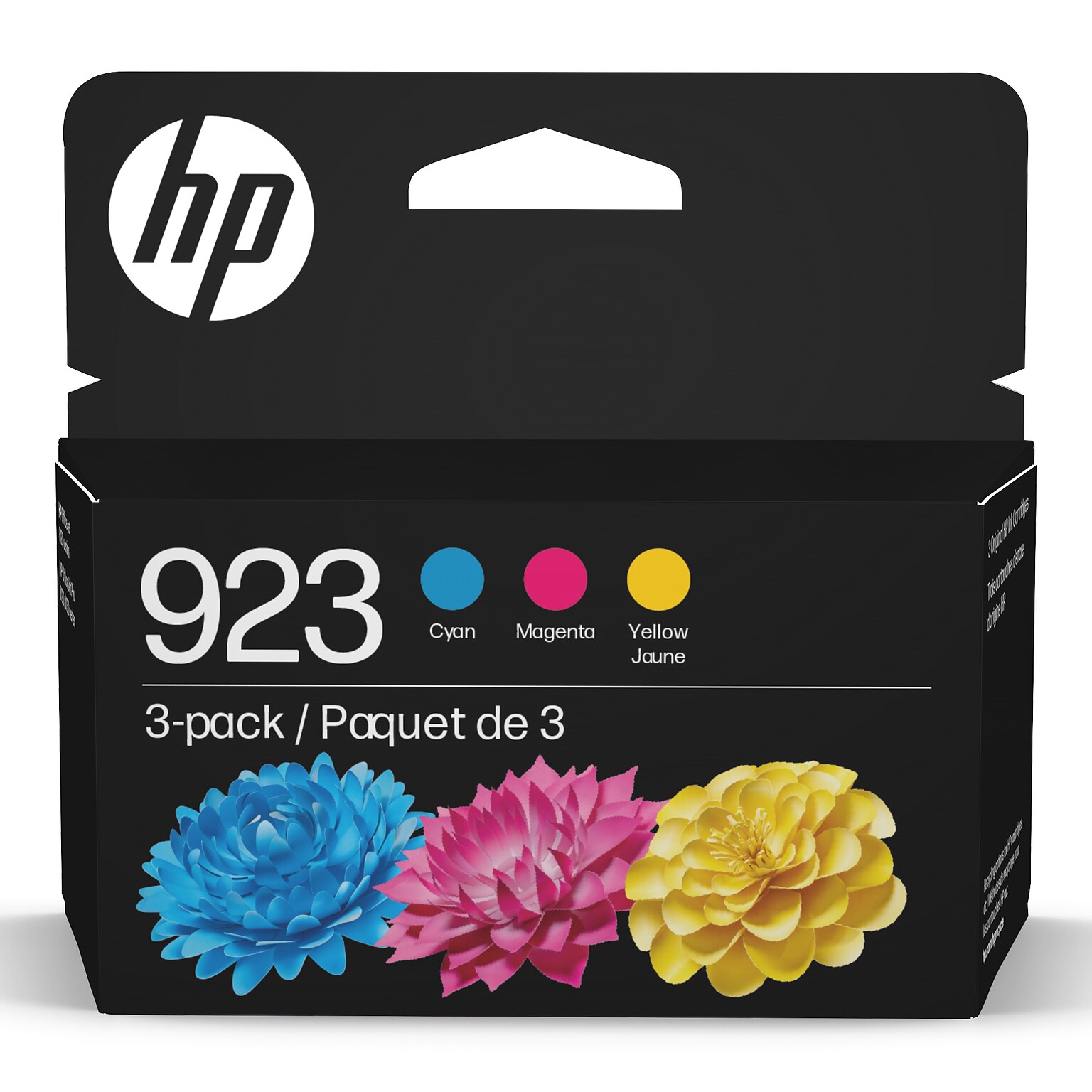 HP 923 Cyan/Magenta/Yellow Standard Yield Ink Cartridges, 3/Pack (6C3Y4LN)