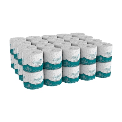 Angel Soft 40 Rolls, 2-Ply White Toilet Paper, 450 Sheets/Roll | Quill.com