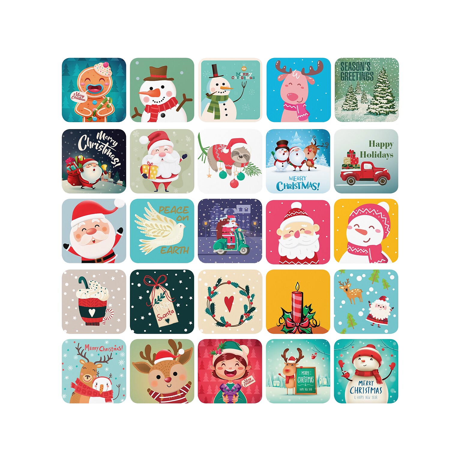 Better Office Mini Christmas Cards, 3 x 3, 25/Pack (64652-25PK)