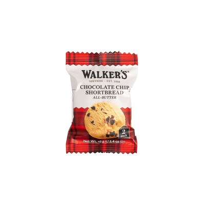 Walkers Chocolate Chip Shortbread Cookies, 1.4 oz, 20/Box (WKR06536)