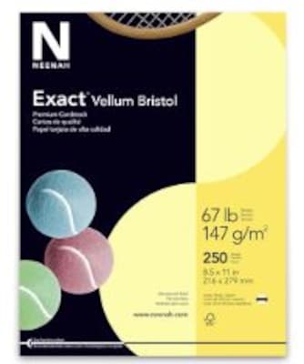 Acclaim 67 lb. Cover Paper, 8.5 x 11, Yellow, 250/Pack (81338 / 82338)