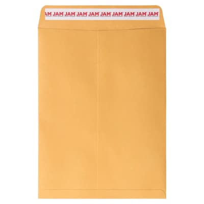 JAM Paper Self Seal Catalog Envelope, 9" x 12", Brown Kraft Manila, 100/Pack (13034231D)