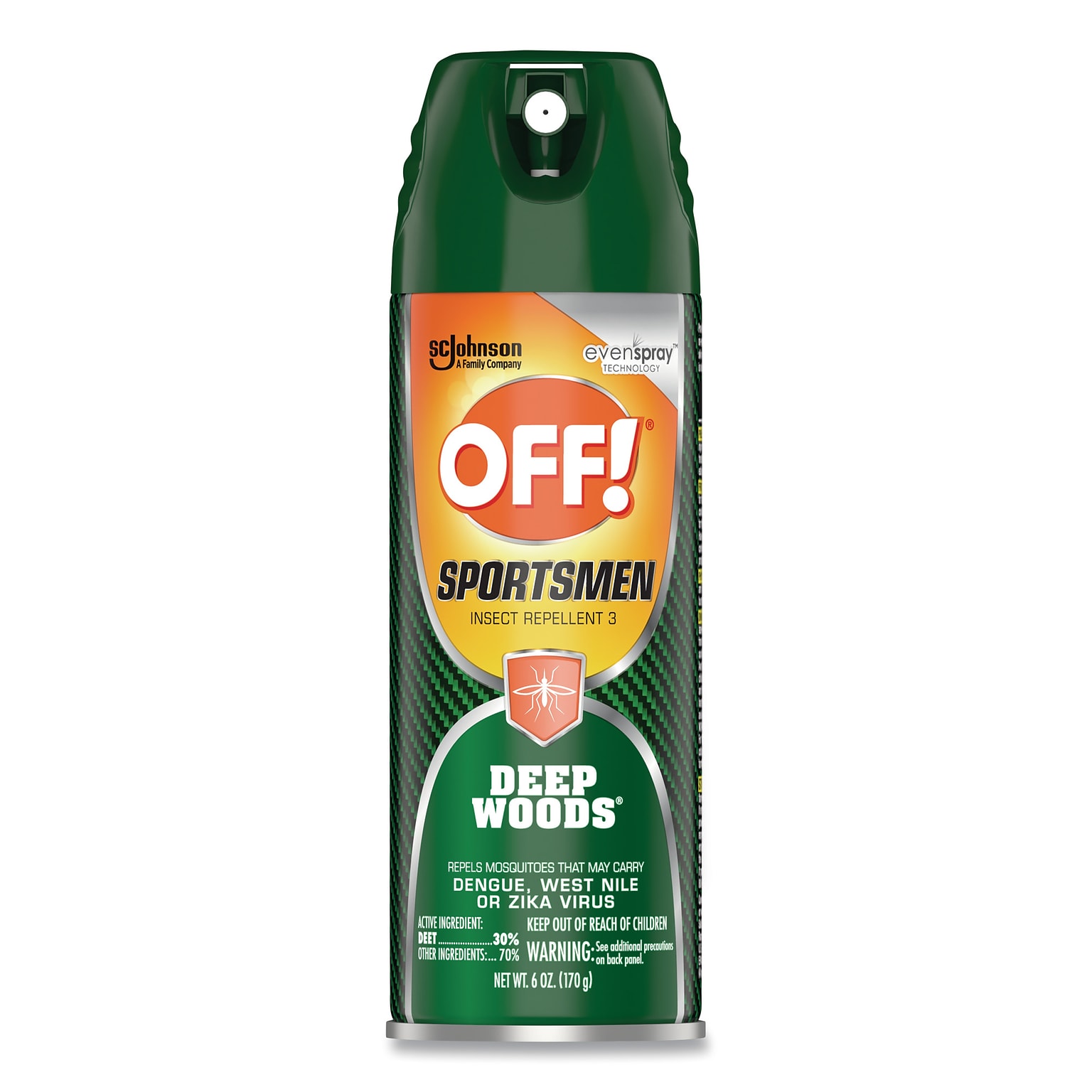 OFF! Deep Woods Sportsmen Insect Repellent, 6 oz Aerosol Spray, 12/Carton (SJN334684)