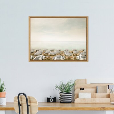 Amanti Art Seaside 4 (Beach) by Carina Okula Framed Canvas Wall Art Print, 24 x 18 (A42674855783)