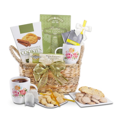 Alder Creek Gift Baskets Tea Time Wicker Gift Basket (FG03981)