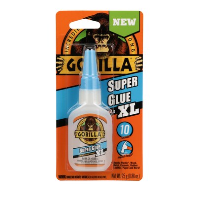 Gorilla XL Super Glue, 0.88 oz., Clear (7400202)