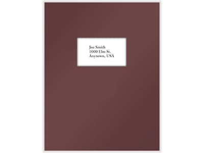 ComplyRight Single-Window Tax Presentation Folder, Burgundy, 50/Pack (PBW24)