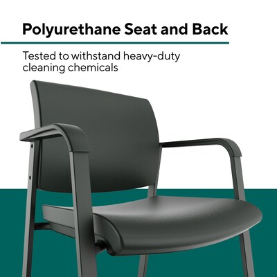 Workplace2.0 Health™ Esler Polyurethane Guest Chair, Black (WP62576)