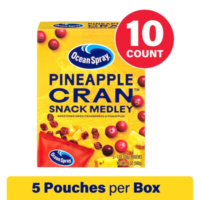 Ocean Spray Pineapple Cran Snack Medley, 1 oz, 10/Pack (307-00425)