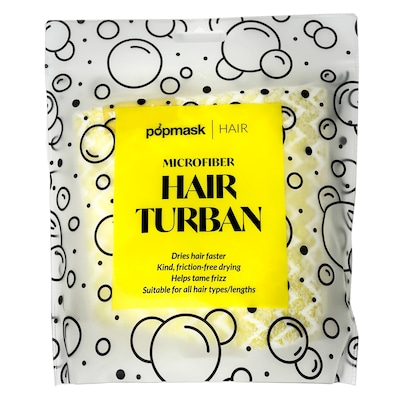 Popmask London Fast Drying Microfiber Hair Towel Yellow (1YTUR)