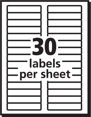 Pres-a-ply Laser/Inkjet File Folder Labels, 2/3" x 3 7/16", White, 1500  Labels Per Pack (30632) | Quill.com
