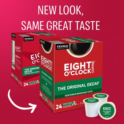 Eight O'Clock Original Blend Decaf Coffee, Medium Roast, Keurig® K-Cup® Pods, 24/Box (06425)