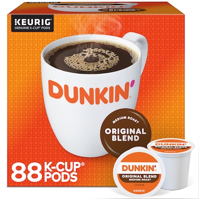 Image of Dunkin Original Blend Coffee Keurig® K-Cup® Pods, Medium Roast, 88/Carton (400845)