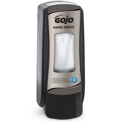 GOJO HAND MEDIC ADX-7 Wall Mounted Hand Soap Dispenser, Black/Chrome, 6/Carton (8782-06)