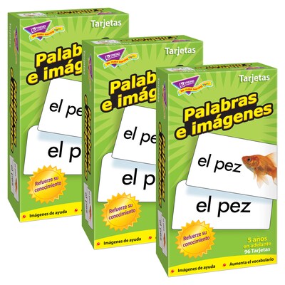 TREND Palabras e imágenes (SP) Skill Drill Flash Cards, Pack of 3 (T-53006-3)