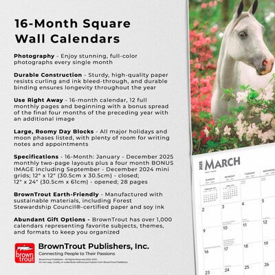 2025 BrownTrout Arabians 12" x 12" Monthly Wall Calendar (9781975483715)