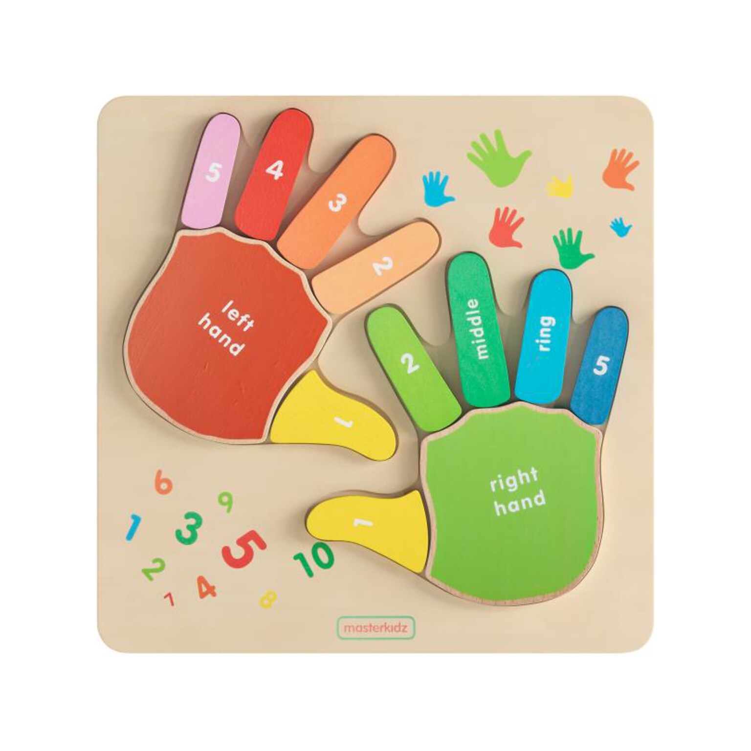 Flash Furniture Bright Beginnings STEM Hand Counting Learning Puzzle Board (MK-MK01733-GG)