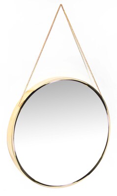 Infinity Instruments Franc Decorative Wall Mirror, Metal, 17.5Dia. (15462GD)
