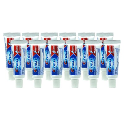 Crest Cavity Protection Toothpaste, 0.85 oz Travel Size Tube, 12 Tubes/Bag, 12 Bags/Carton