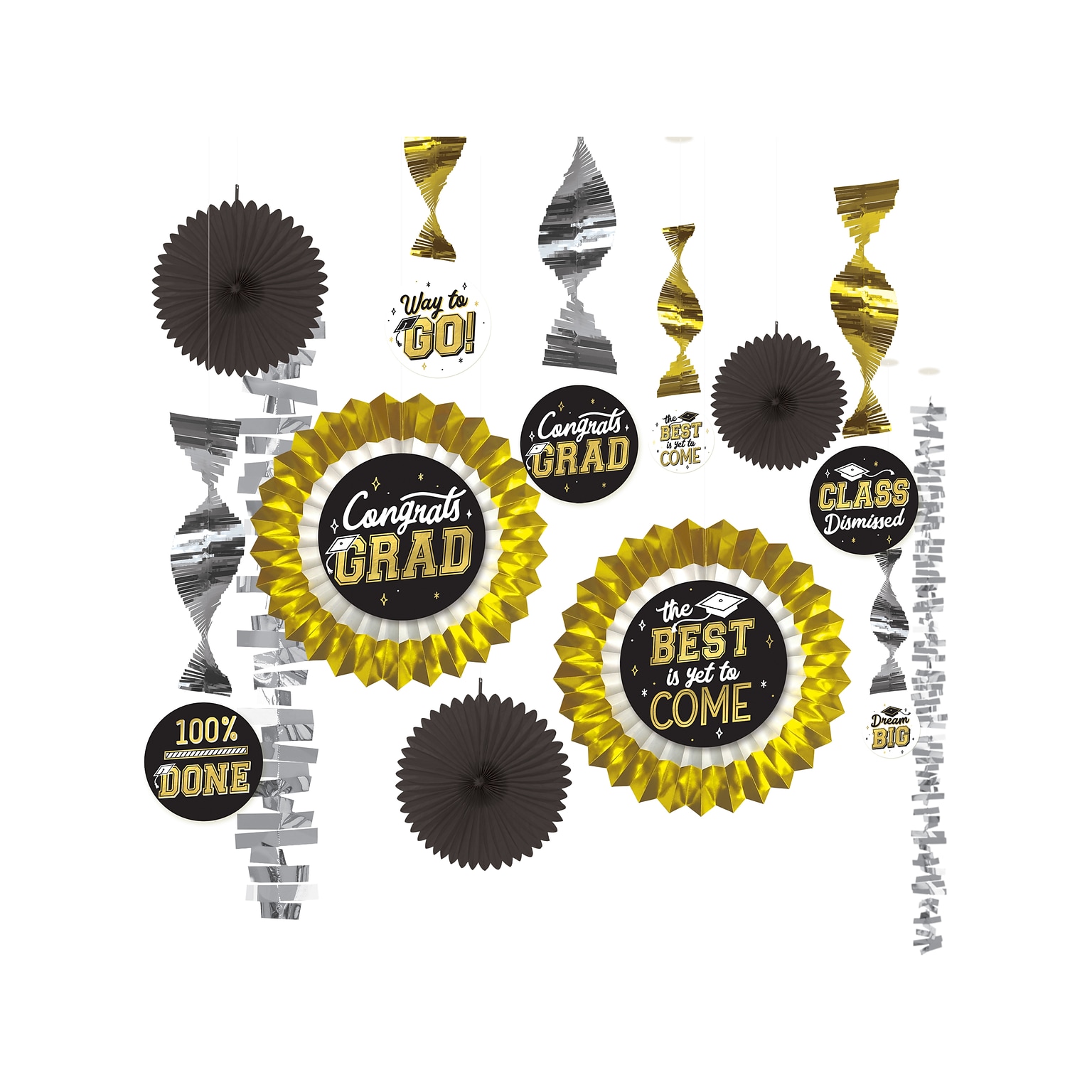 Amscan Best is Yet to Come Graduation Decoration Kit, Assorted Colors (244382)