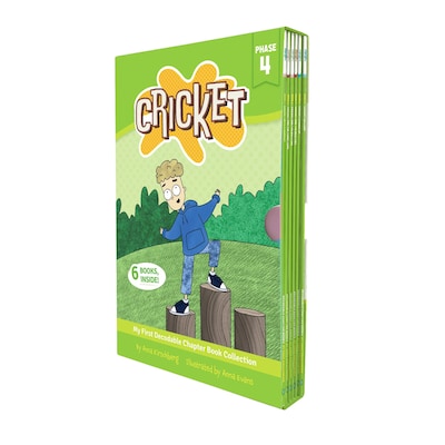 Junior Learning Cricket Decodable Chapter Books Phase 4, 6/Set (JRLBB162)