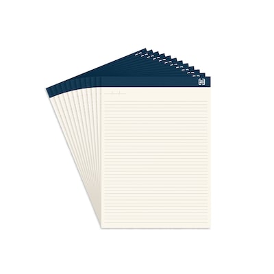 TRU RED™ Notepads, 8.5 x 14, Wide Ruled, Ivory, 50 Sheets/Pad, 12 Pads/Pack (TR58197)