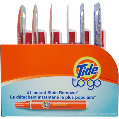 Tide To Go Stain Remover Pen, 0.33 fl oz Travel Size, 6 Pens/Carton