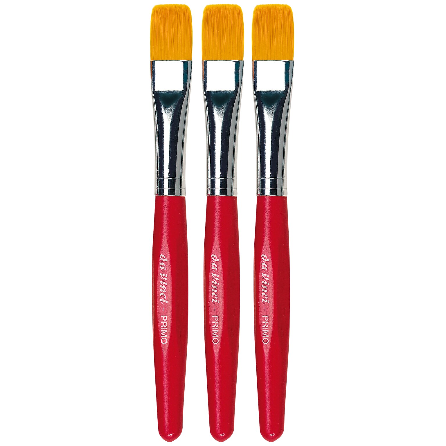 da Vinci PRIMO Tempera Preschool Flat Brush, 3 Brushes/Pack (DVXVA354R0-3)