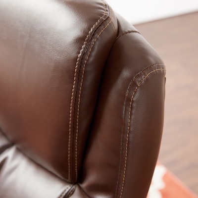 La-Z-Boy Delano Ergonomic Leather Executive Big & Tall Chair, 400 lb. Capacity, Brown (45833OSS)