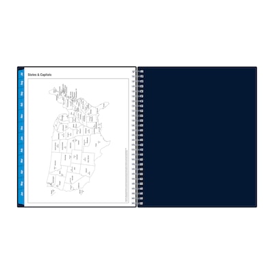 2025-2026 Blue Sky Enterprise 8" x 10" Academic Year Monthly Planner, Plastic Cover, Navy (148674-A26)