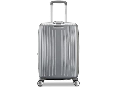Samsonite Opto 3 19.29 Hardside Carry-On Suitcase, 4-Wheeled Spinner, TSA Checkpoint Friendly, Silv