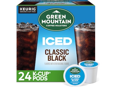 Green Mountain Coffee Roasters Classic Black Iced Coffee Keurig® K-Cup® Pods, Medium Roast, 24/Box (5000372042)