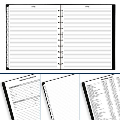 2025-2026 AT-A-GLANCE Move-A-Page 9" x 11" Academic Year Weekly & Monthly Planner, Plastic Cover, Black (70-957E-05-26)