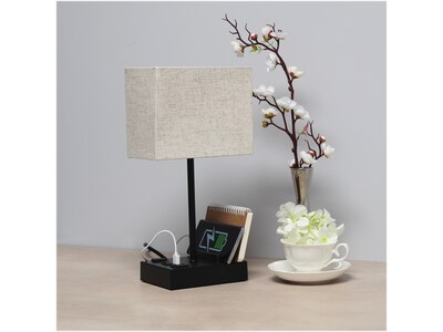 Simple Designs LED Multiuse Table Lamp, Black/Beige (LT1110-BGB)