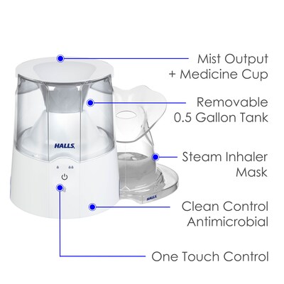 HALLS 2-in-1 Humidifier/Steam Inhaler (EE5202CWH) (EE5202CWH)