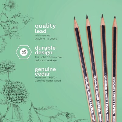 Lyra Graduate Graphite Pencil, Technical Set, 6 Pencils/Set, 3 Sets/Bundle (LYXL1171062-3)