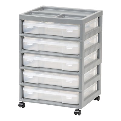 Iris 5-Drawer Storage Cart, Gray (585124)