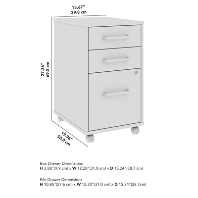 Bush Business Furniture Vista 3 Drawer File Cabinet, Black Walnut (VSF116BWSU)