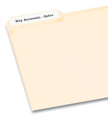 Pres-a-ply Laser/Inkjet File Folder Labels, 2/3 x 3 7/16, White, 1500 Labels Per Pack (30632)