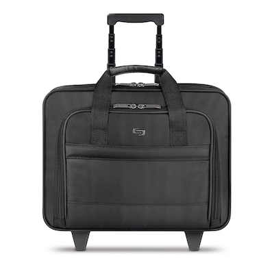 Solo New York Midtown Laptop Rolling Briefcase, Black Polyester (B100-4)