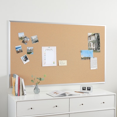 Quill Brand® Standard Durable Cork Bulletin Board, Aluminum Frame, 5'W x 3'H (28316-CC)