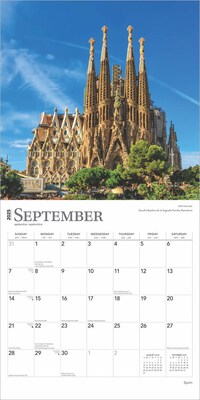 2025 BrownTrout Spain 12" x 12" Monthly Square Wall Calendar (9781975476250)