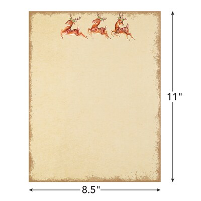 Great Papers! Holiday Stationery Letterhead Classic Reindeer, Multicolor, 50 sheets (2024036)