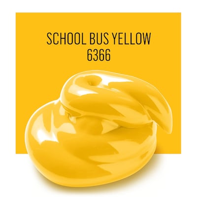 FolkArt Acrylic Paint Matte, 16oz., School Bus Yellow, 2/Pack (FLK6366-2)