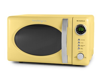 Nostalgia Retro 0.7 Cubic Foot Countertop Microwave, Yellow (NRMO7YW6A)